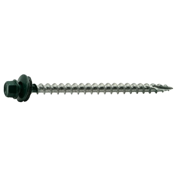 Buildright Self-Drilling Screw, #10 x 3 in, Painted Steel Flange Hex Head External Hex Drive, 50 PK 51841 - main